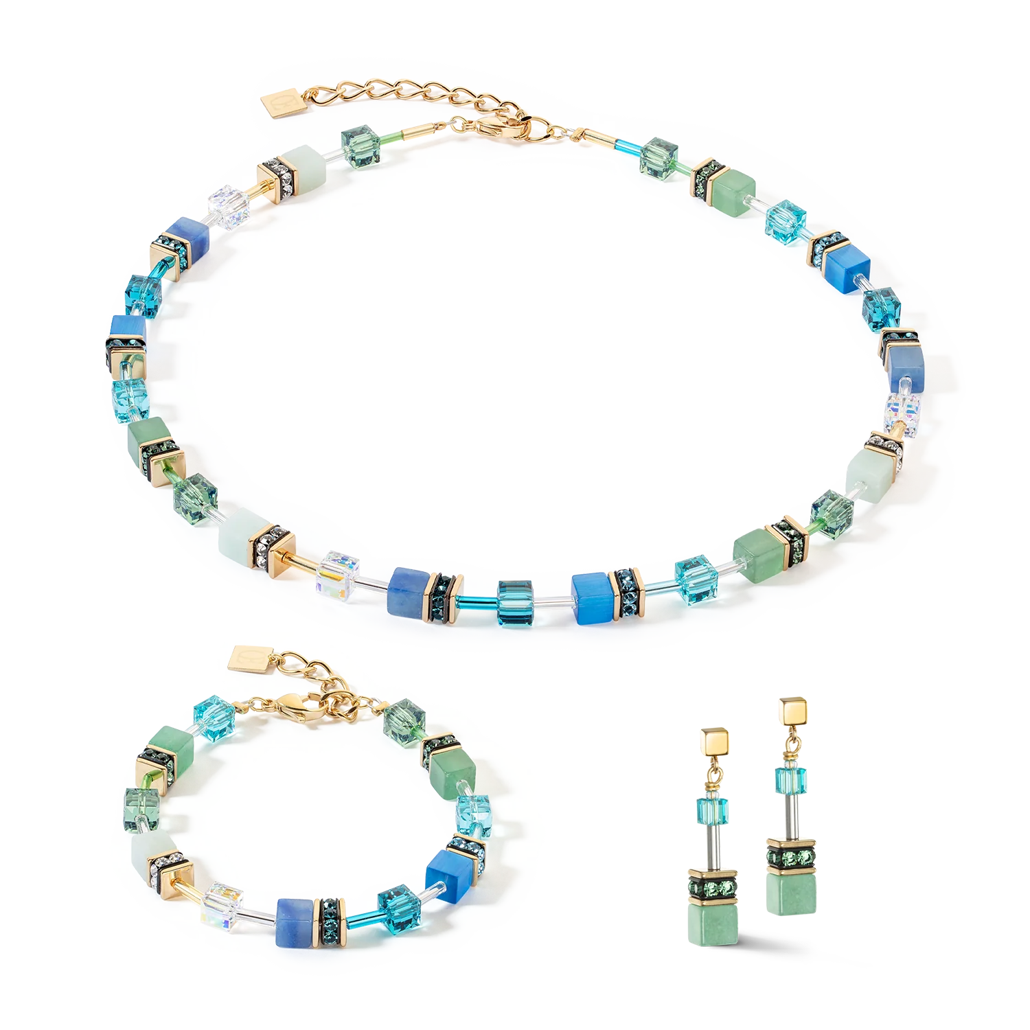 GeoCUBE® Iconic Precious bracelet green-turquoise