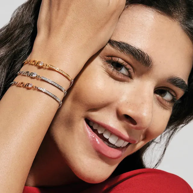 MILLELUCI Gold Tone LOVE Bracelet