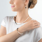 GeoCUBE® Precious Fusion Pearls Necklace Black-gold