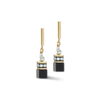 GeoCUBE® Precious Fusion Pearls Earrings Black-gold