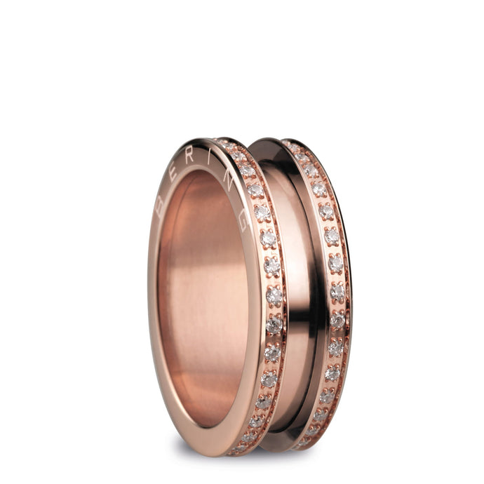 BERING Ring | Polished Rose Stone Set | 523-37-X3 | Outer Ring