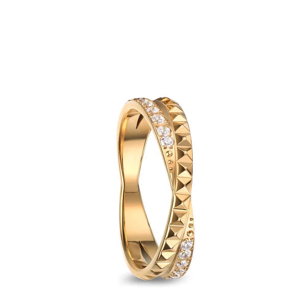 BERING Ring | Polished Gold and Zirconia | 587-27-X2 | Inner Ring