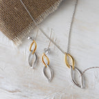 Entwine Twine Link Golden Drop Earrings