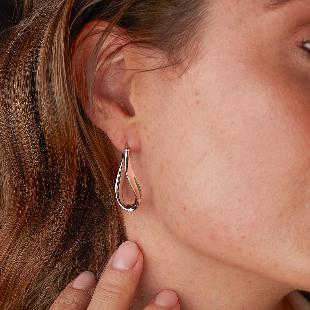 Serenity Grande Hoop Drop Earrings