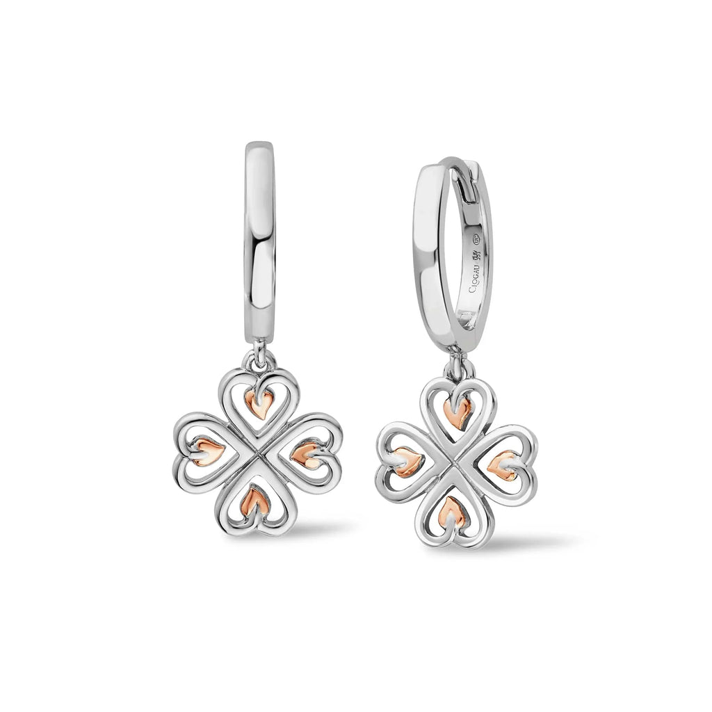 Clogau® Tree of Life® Sterling Silver Heart Drop-Hoop Earrings
