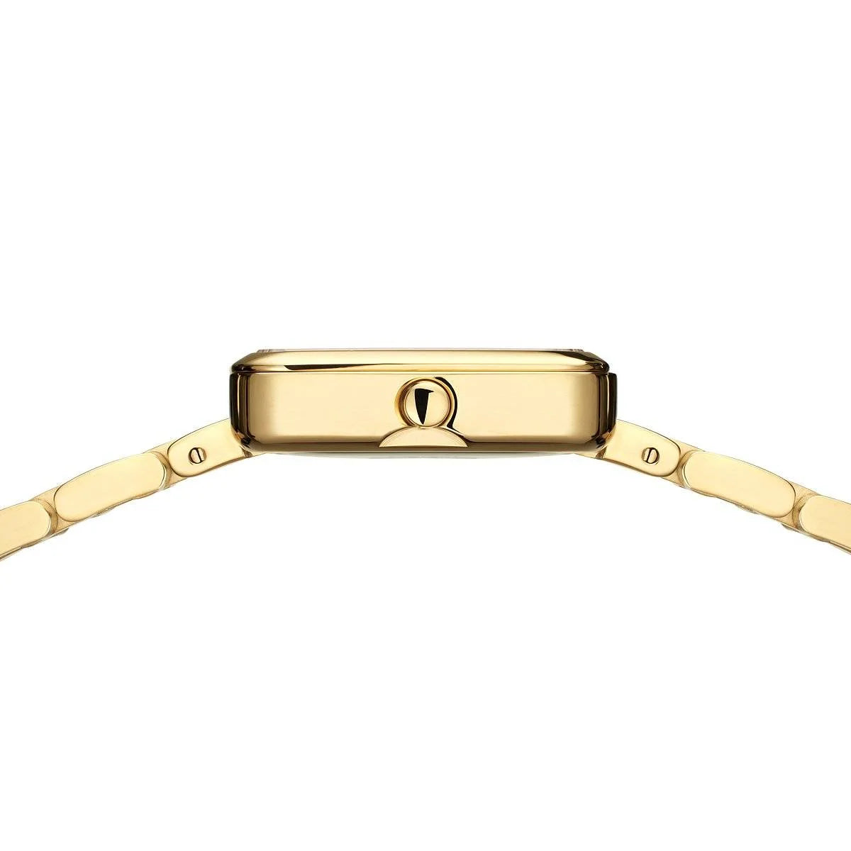 BERING Ladies Gold Rectangle Watch with White Dial 14520-734