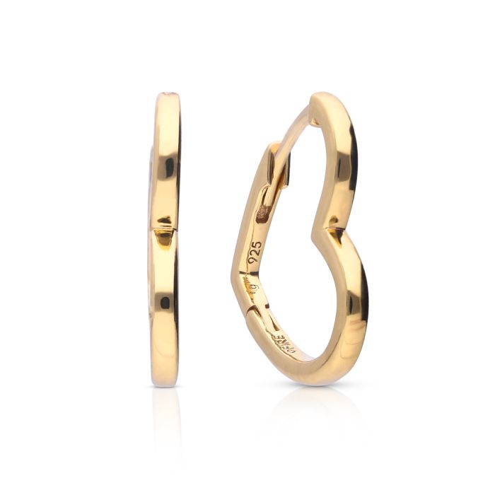 Diamonfire Plain Heart Shaped Hoop Earrings