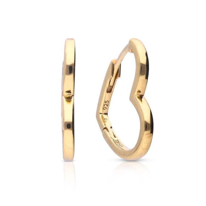 Diamonfire Plain Heart Shaped Hoop Earrings
