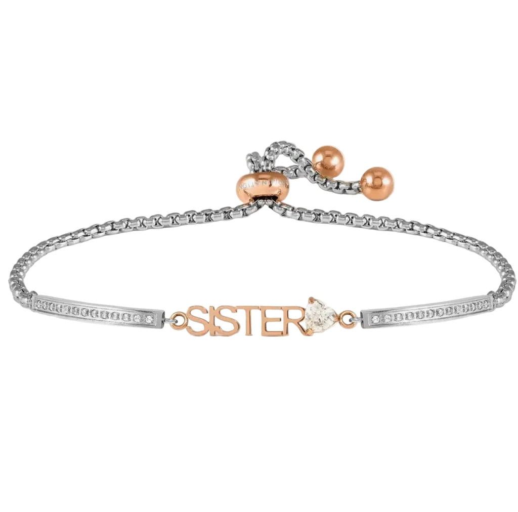 MILLELUCI Rose Gold Tone Sister Bracelet