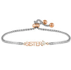 MILLELUCI Rose Gold Tone Sister Bracelet