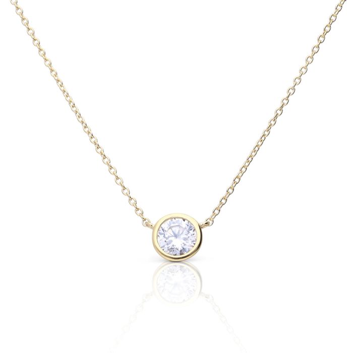 Diamonfire Bezel Set Zirconia Necklace