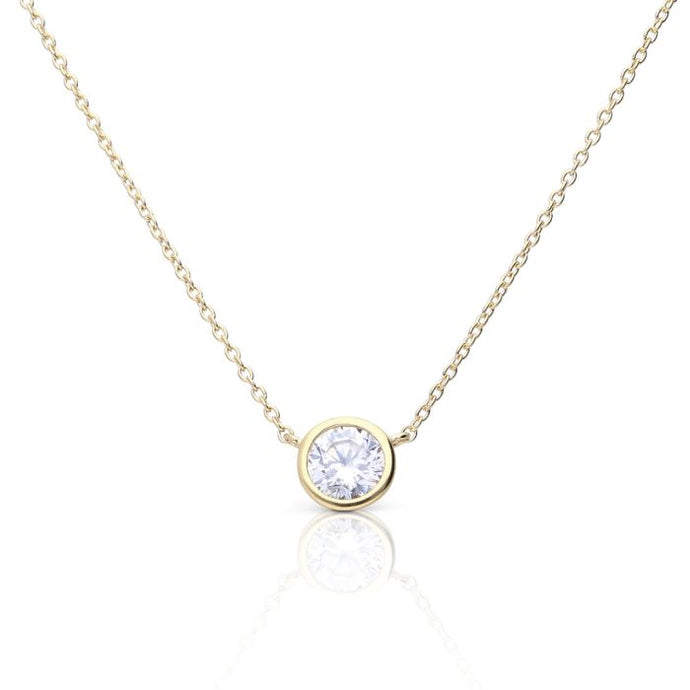 Diamonfire Bezel Set Zirconia Necklace