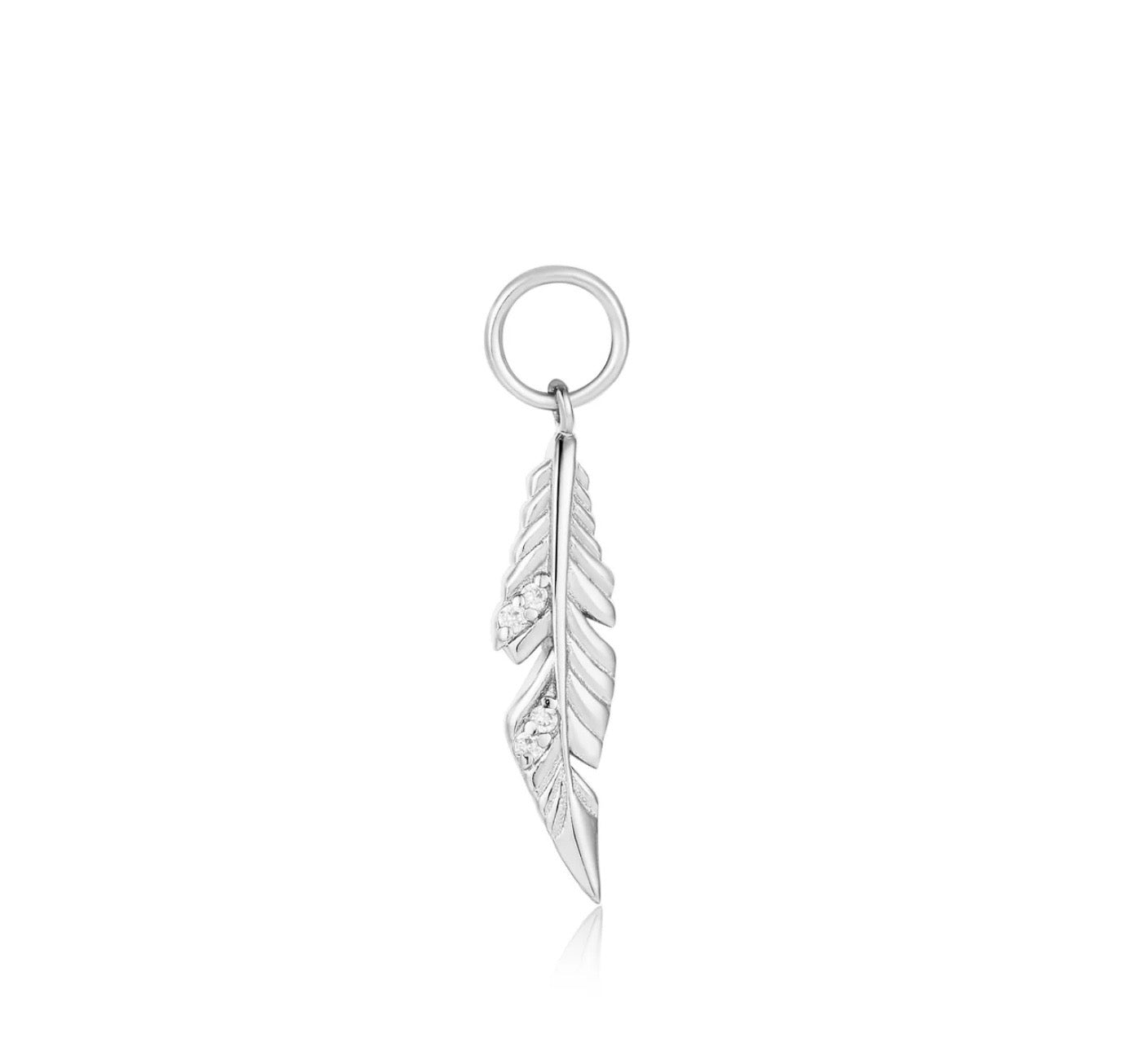Silver Feather Earring Charm