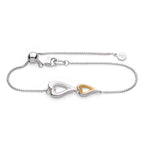 Desire Love Story Double Heart 7.5" Slider Bracelet