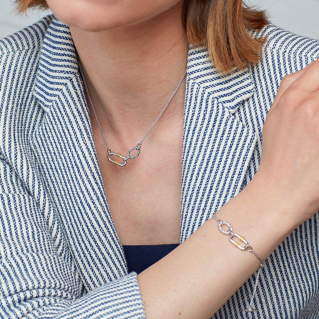 Marina Rope Link Duo Golden Slider Bracelet