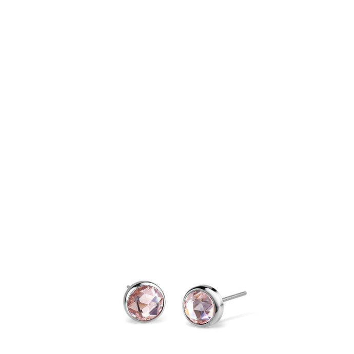 BERING Pink Rose Stud Earrings