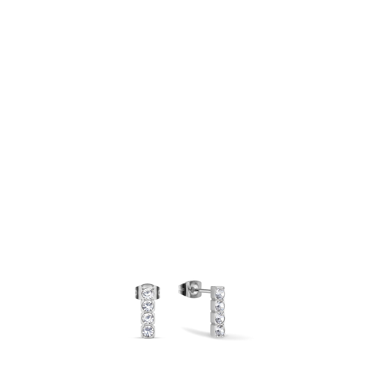 BERING Silver 4 stone Stud Earrings