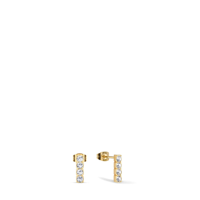 BERING Gold 4 stone Stud Earrings
