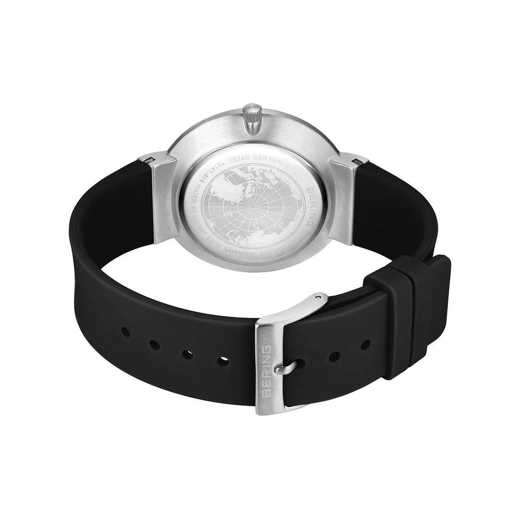 Bering Mens White & Black Watch with Silicone Strap 10141-404