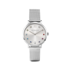 Coeur De Lion Watch Silver Sunray Milanese Stainless Steel