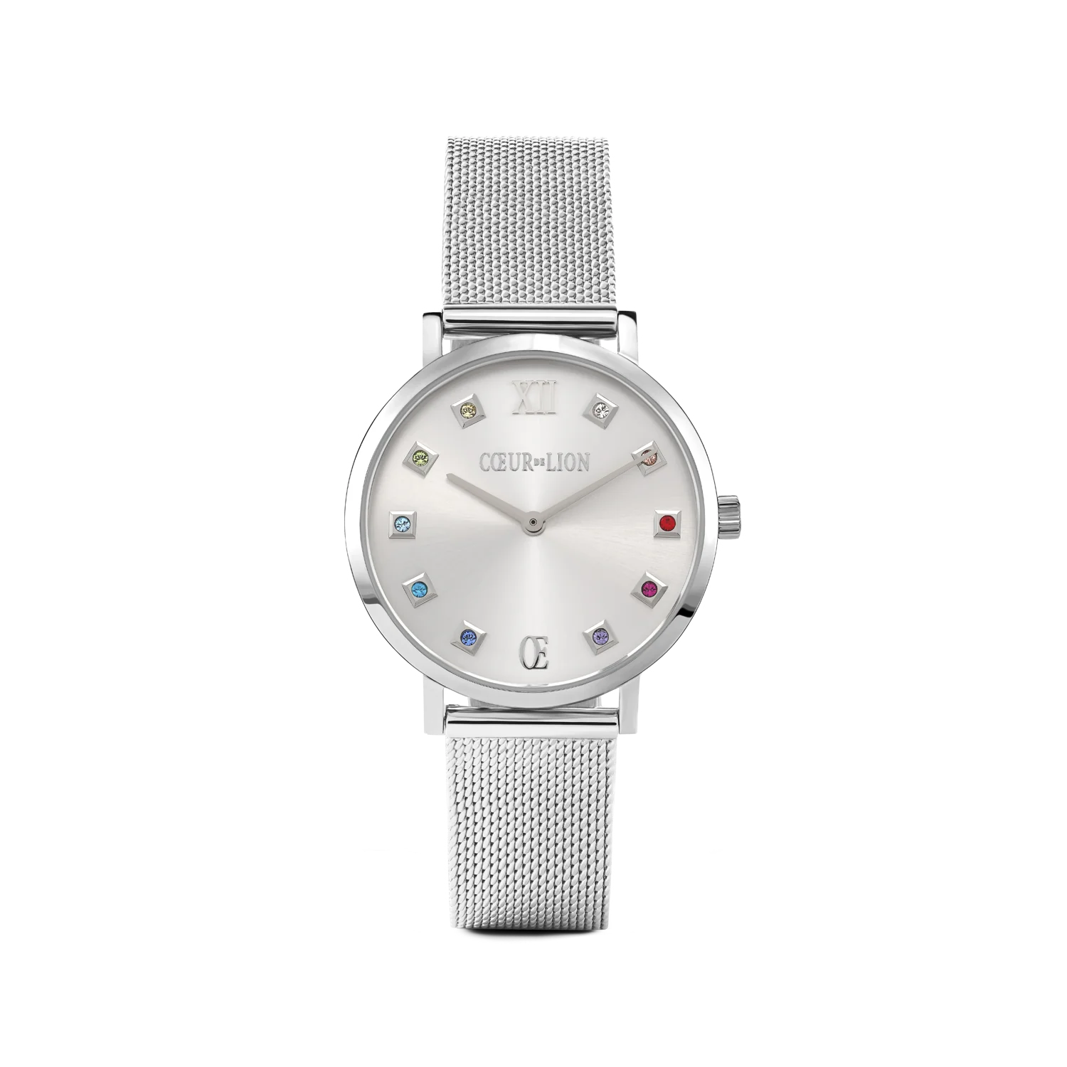 Coeur De Lion Watch Silver Sunray Milanese Stainless Steel