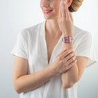 Coeur De Lion Iconic Cube Statement Watch Viva Magenta silver