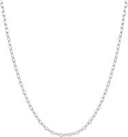 SILVER RECTANGLE LINK CHAIN NECKLACE
