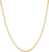 GOLD BOX LINK CHAIN NECKLACE