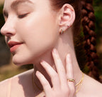 Gold Kiss Polished Pavé Studs