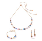 GeoCUBE¨ Iconic Chain earrings pale blue pink