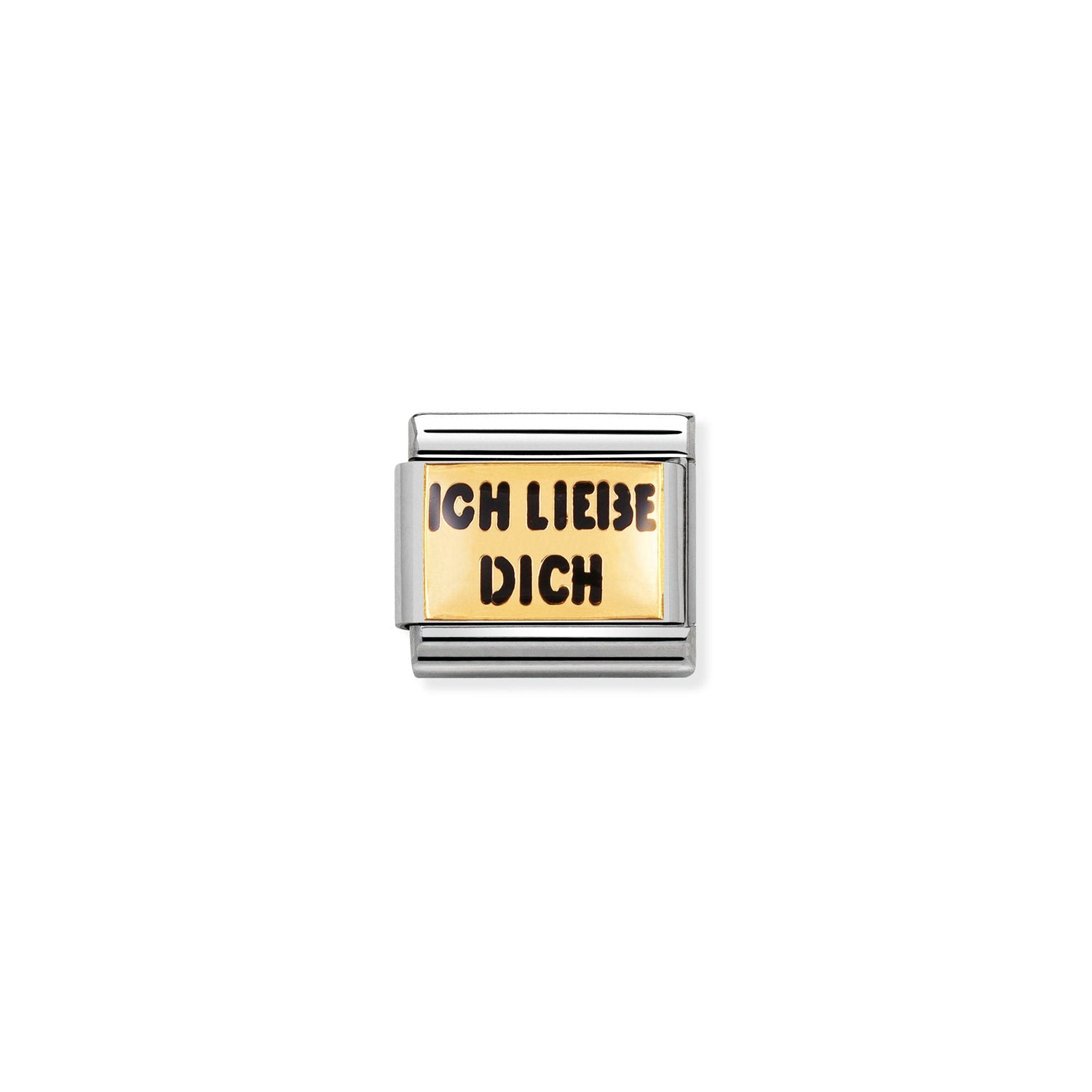 Nomination Classic MESSAGES 1 Gold ICH LIEBE DICH Charm