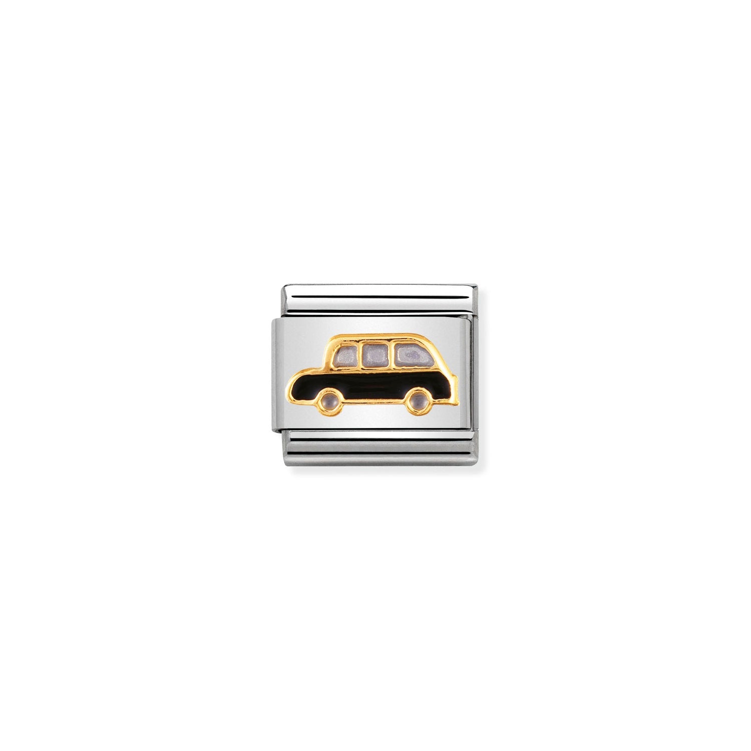 Nomination Classic Gold Black Cab Charm