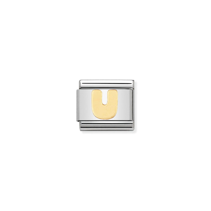 Nomination Classic Gold Letter U Charm