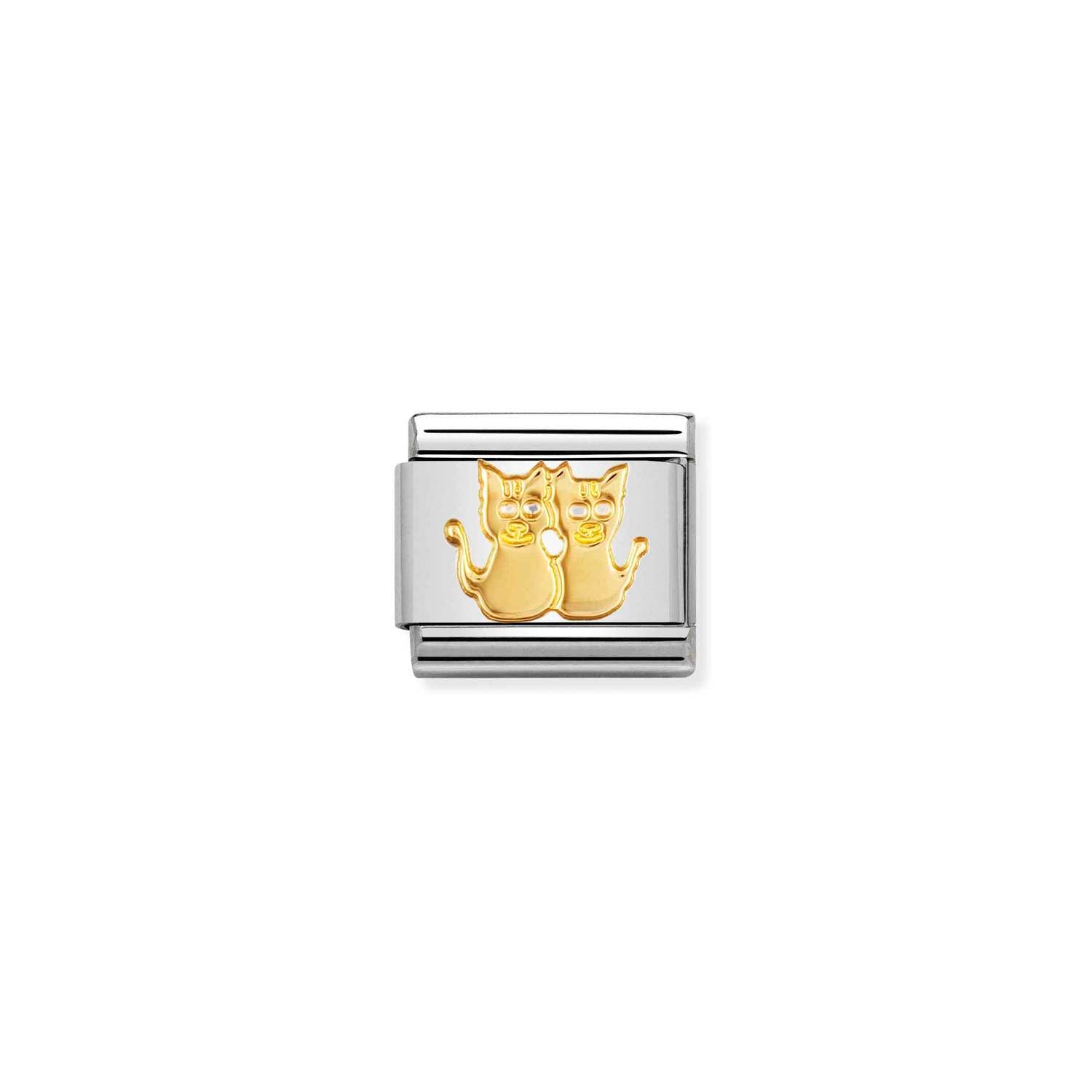 Nomination Classic Gold Cats Charm
