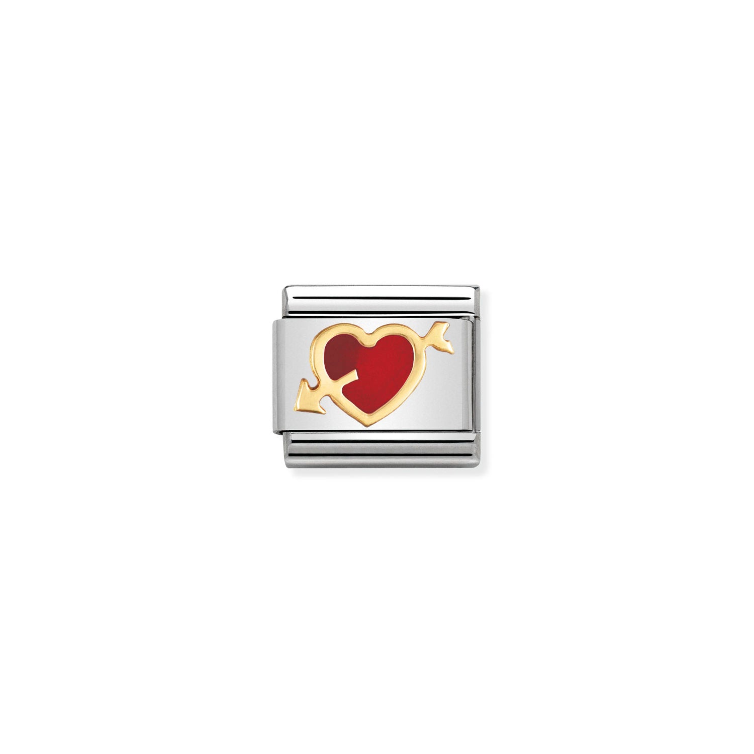 Nomination Classic Gold Red heart with arrow Charm