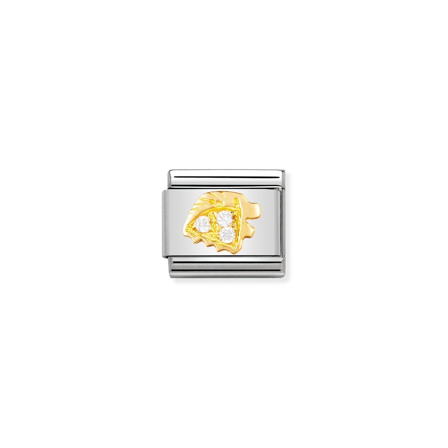 Nomination Classic Gold Zodiac and Cubic Zirconia Leo Charm
