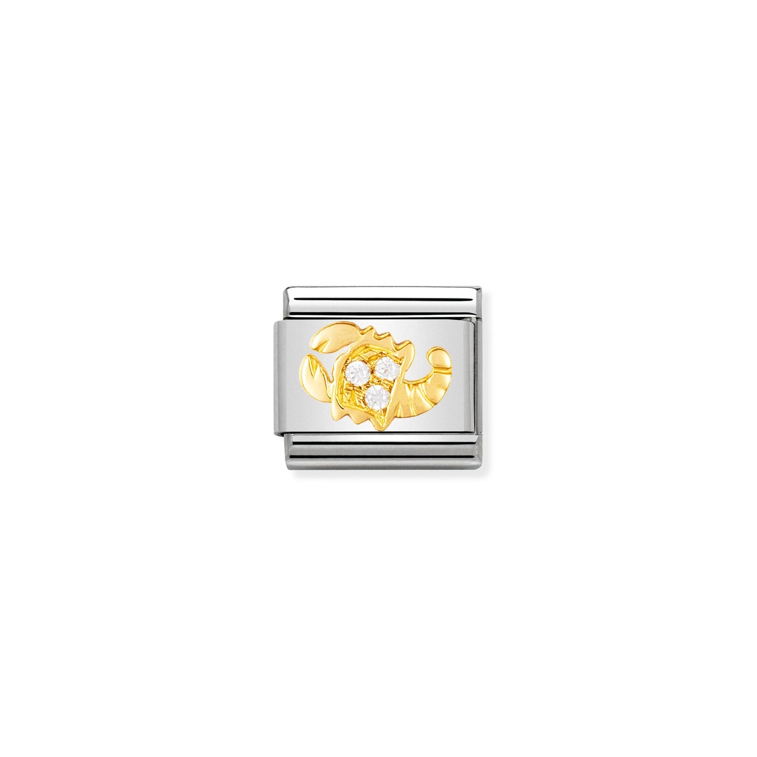 Nomination Classic Gold Zodiac and Cubic Zirconia Scorpio Charm