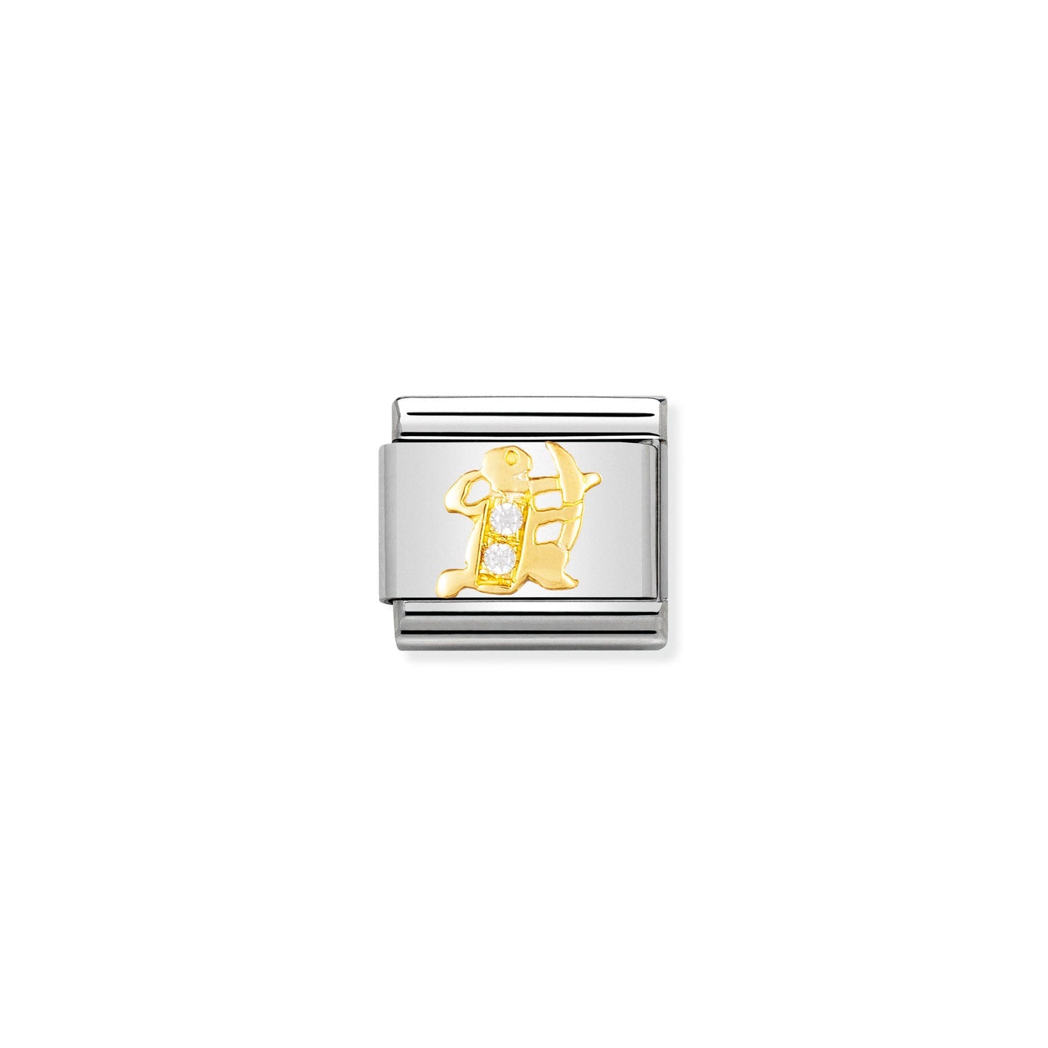 Nomination Classic Gold Zodiac and Cubic Zirconia Sagittarius Charm