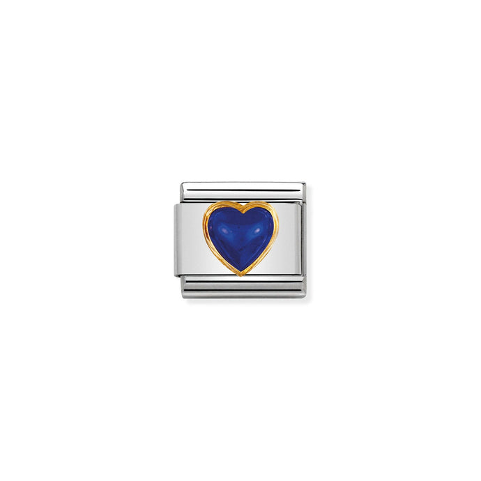 Nomination Classic STONES HEARTS Gold LAPIS Charm