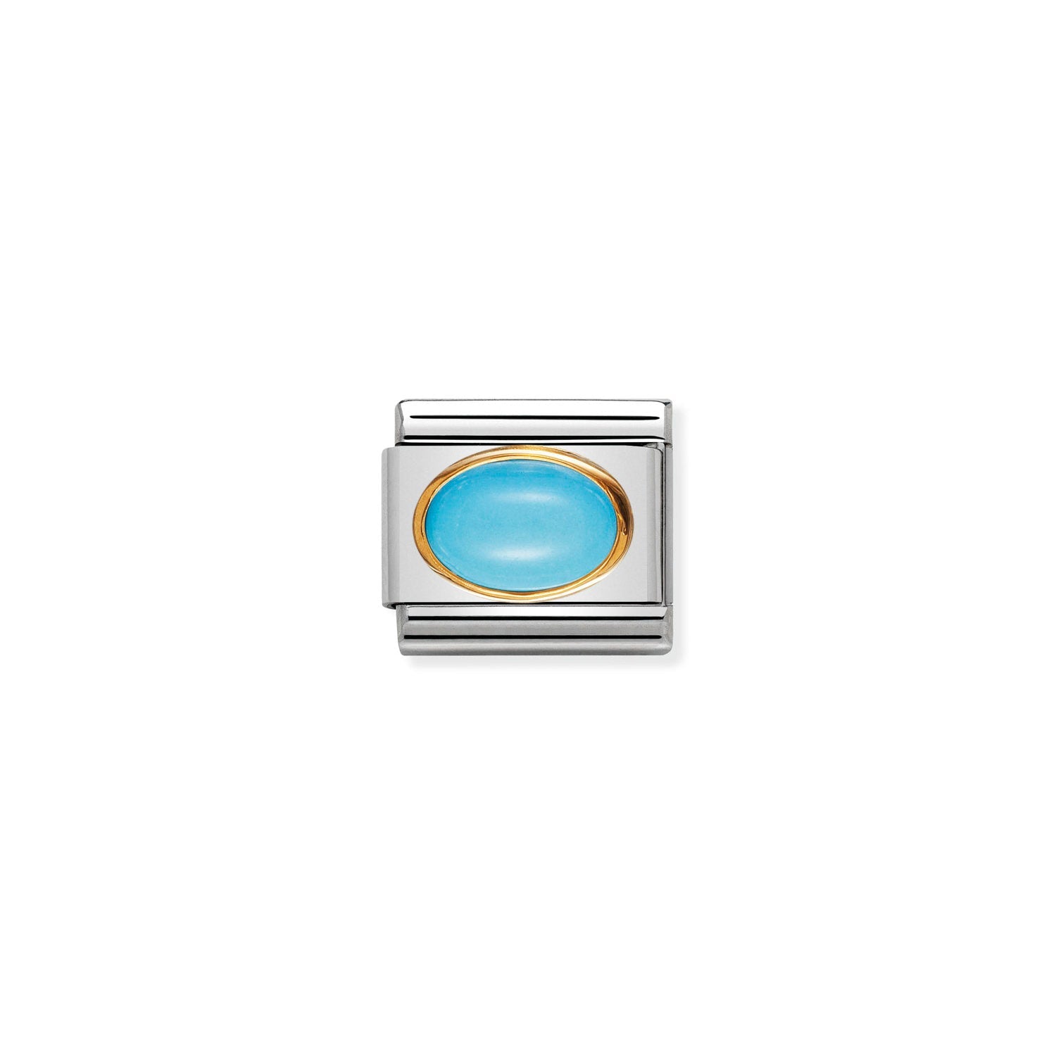 Nomination Classic oval hard stones Gold TURQUOISE Charm