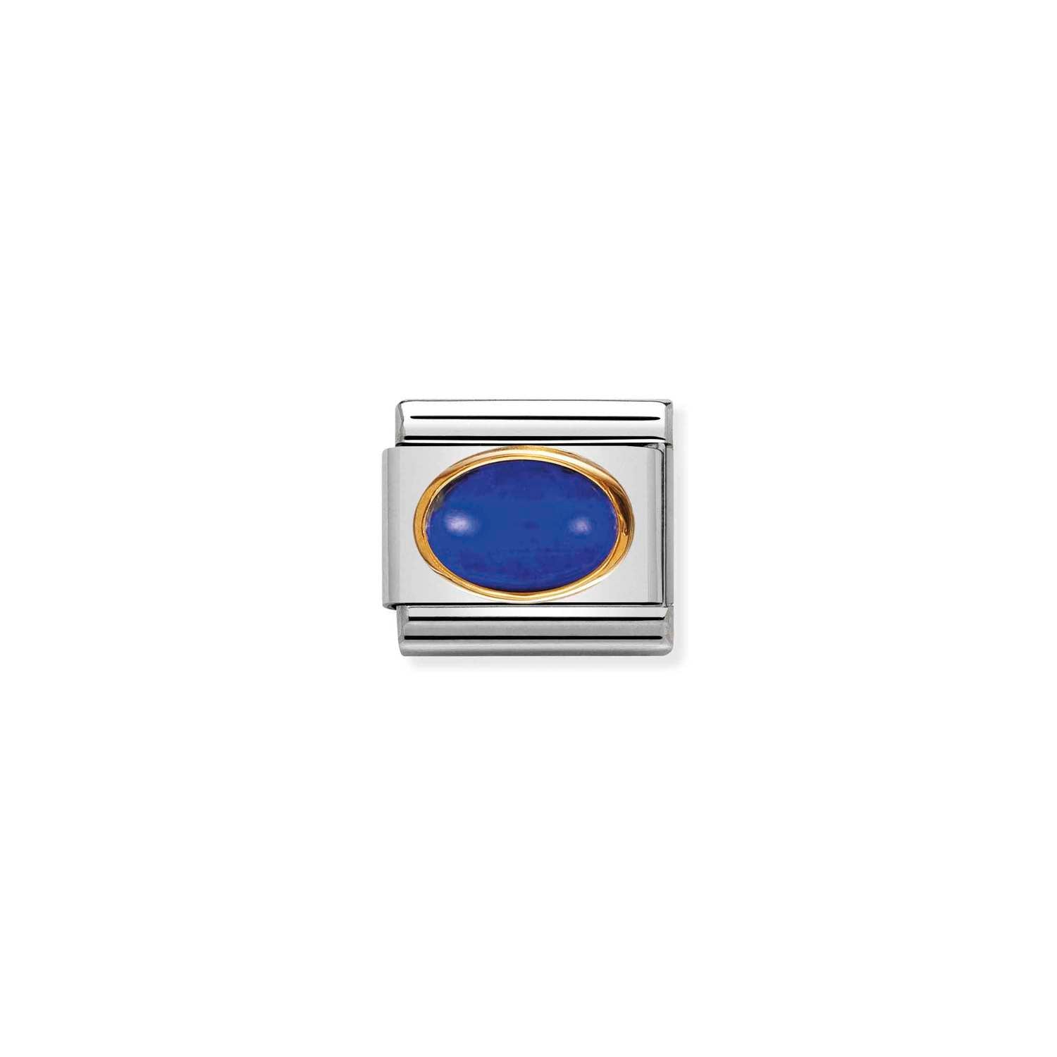 Nomination Classic oval hard stones Gold LAPIS Charm