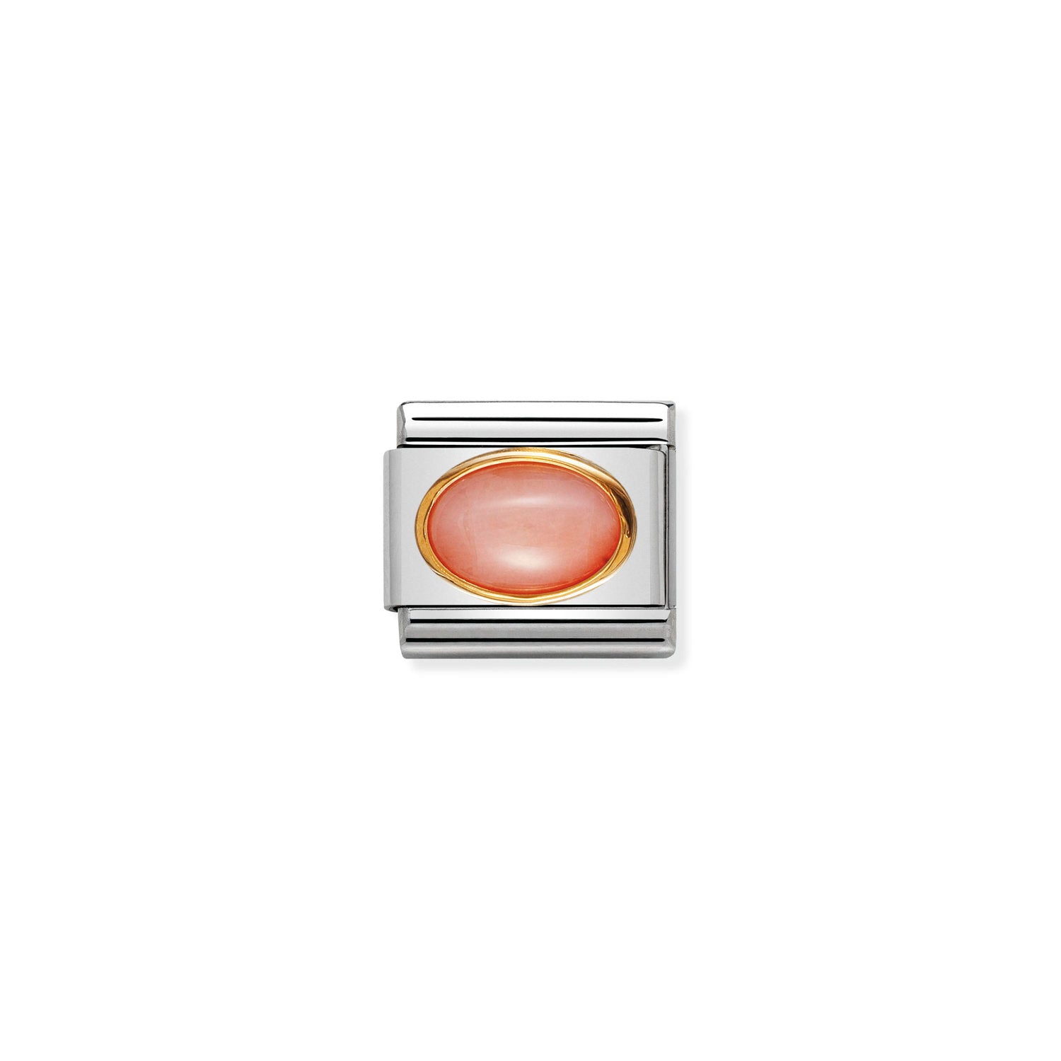 Nomination Classic oval hard stones Gold PINK CORAL Charm