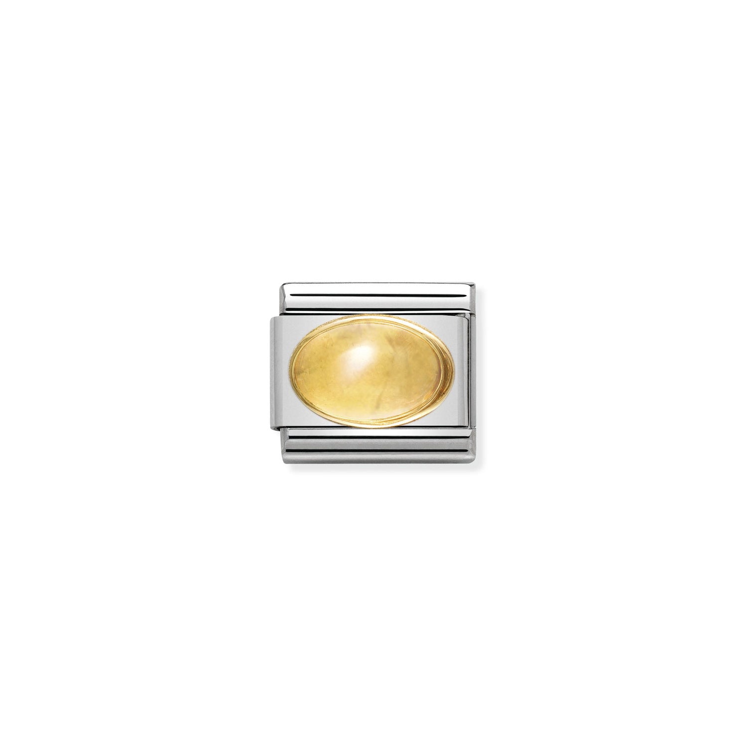 Nomination Classic OVAL STONES Gold CITRINE Charm
