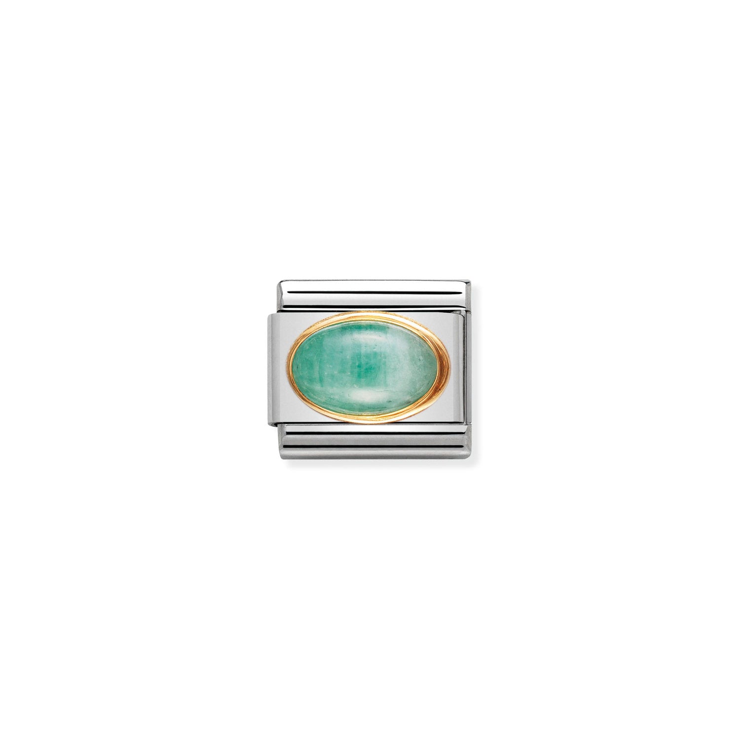 Nomination Classic OVAL STONES Gold EMERALD Charm