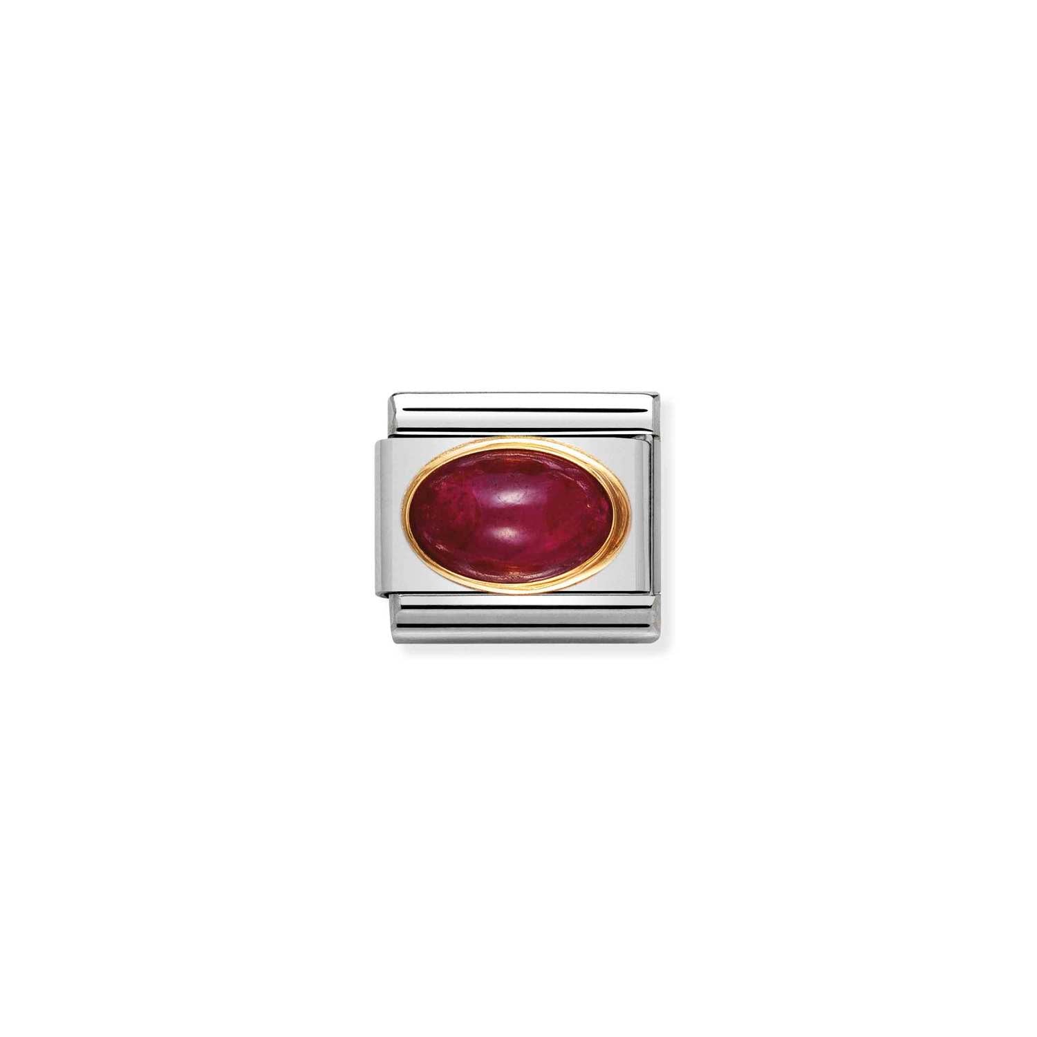 Nomination Classic OVAL STONES Gold RUBY Charm