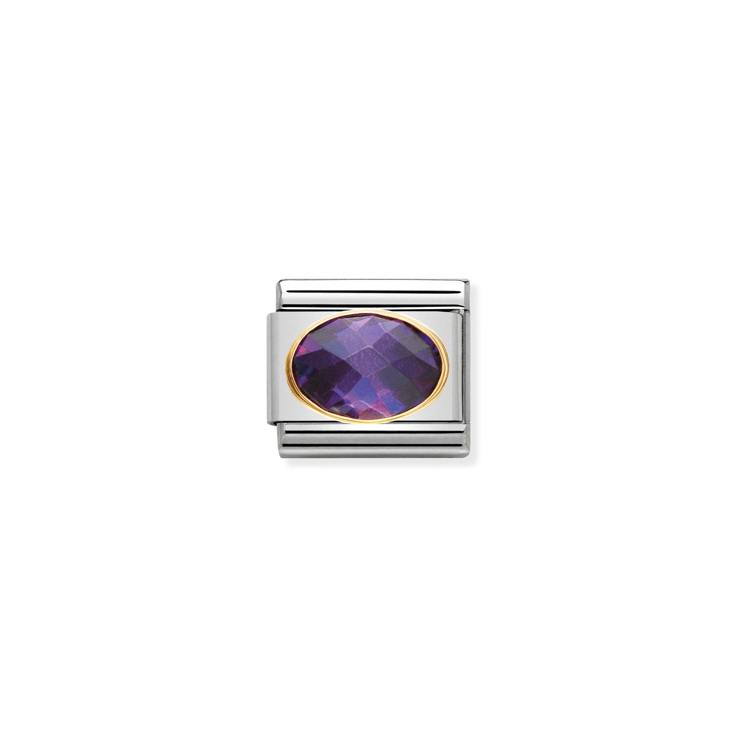 Nomination Classic FACETED Gold PURPLE Charm