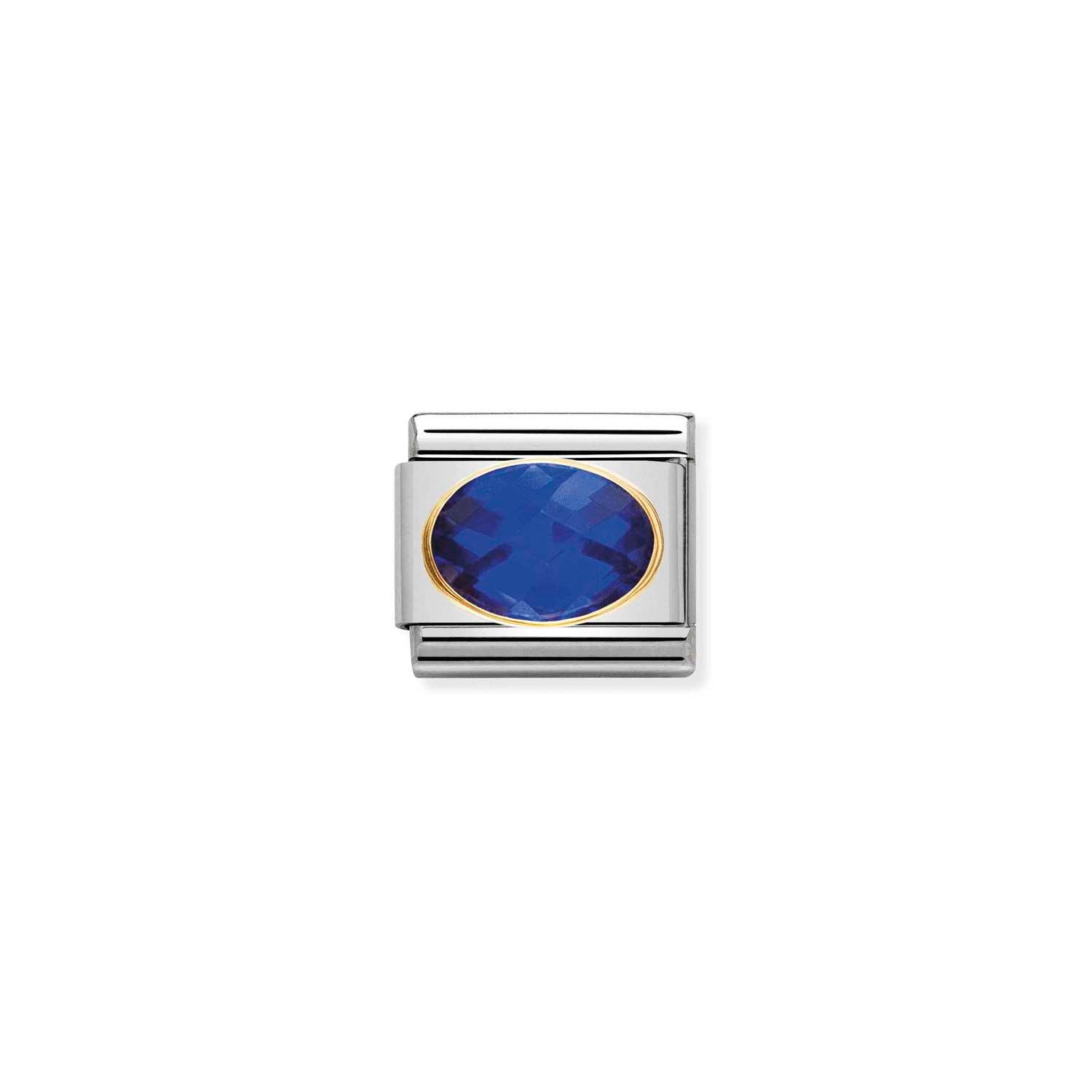 Nomination Classic FACETED Gold BLUE Charm