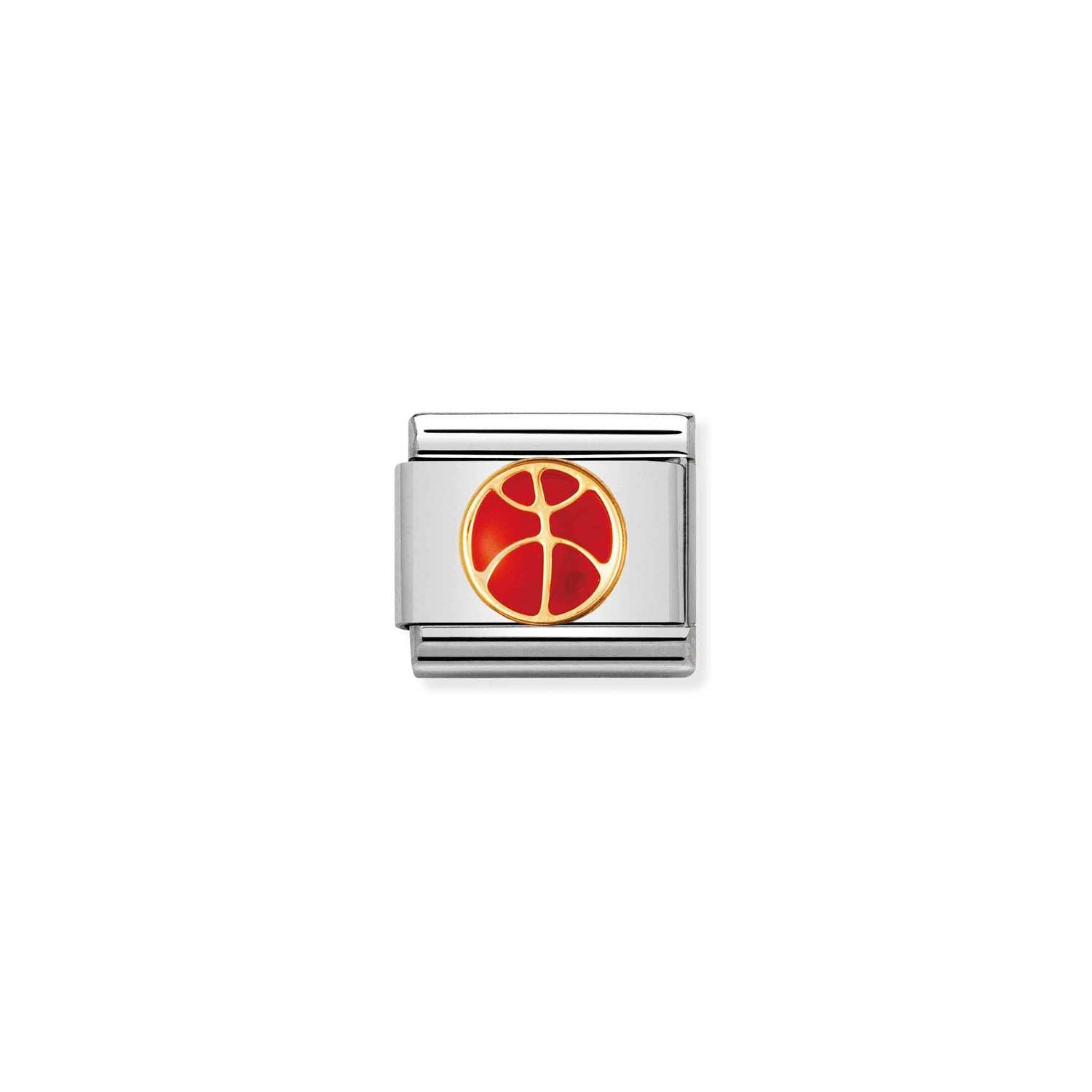 Nomination Classic Gold Basket ball Charm