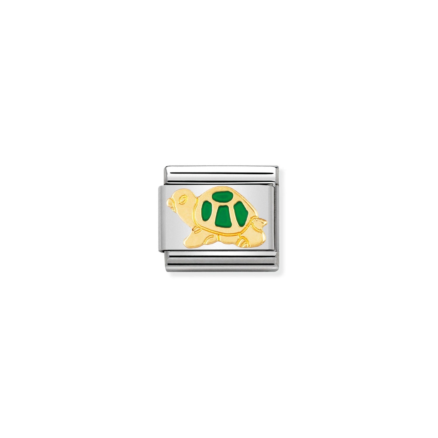 Nomination Classic Gold GREEN tortoise Charm