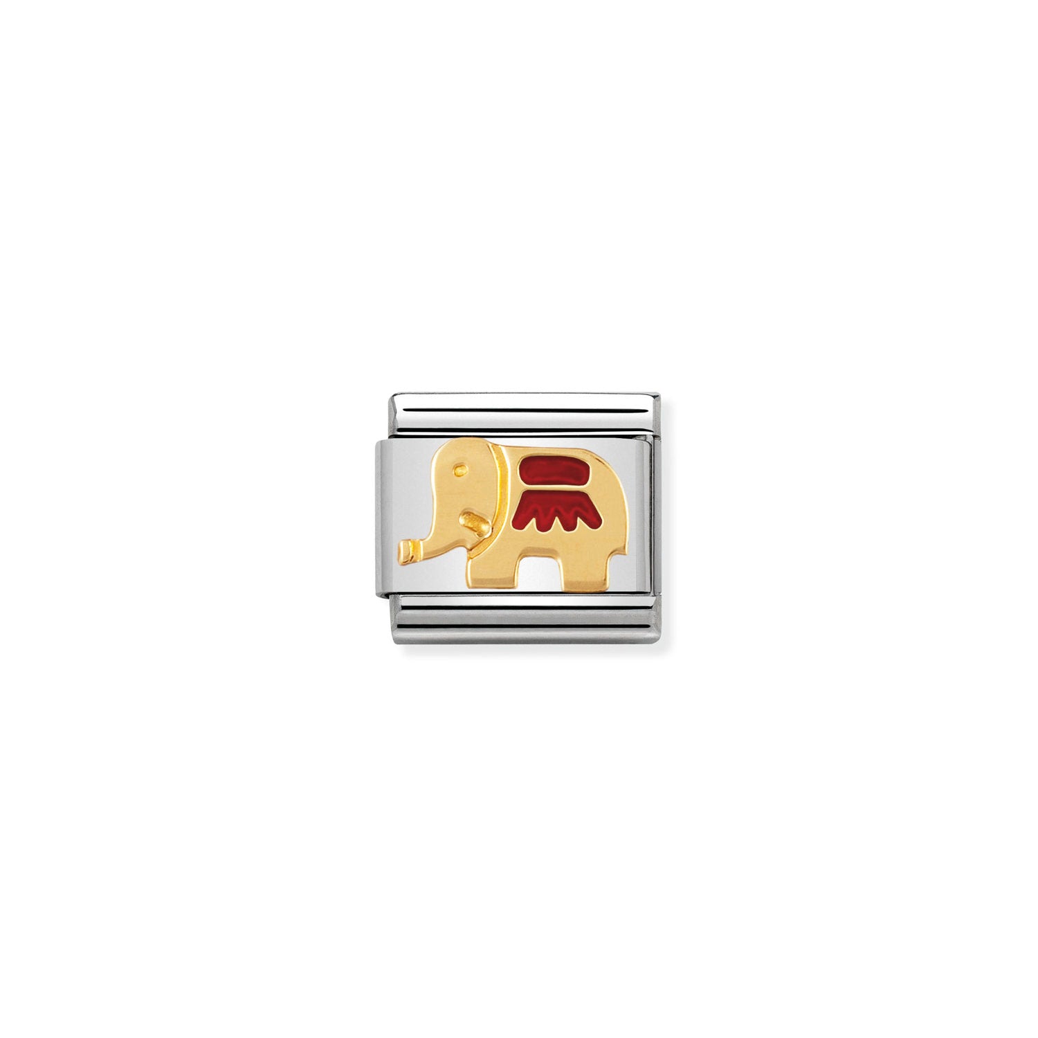 Nomination Classic Gold RED elephant Charm